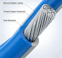 Solarenergie-Speicherkabel 8 10 12 AWG 600V 200°C Hochtemperatur Flexibles Silikonkautschuk-Kabel