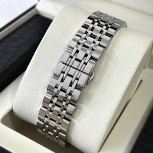 Reloj de pulsera de acero para hombre - popular reloj con correa de cuero impermeable en forma de barril - Product Image 6