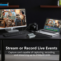 Tarjeta de Captura de Video Externa UC3200HS-PLUS 4K30 HDMI 1080P60 SDI para Grabación de Juegos de PS5 y Xbox con Baja Latencia y UVC