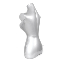 Modèle de torse de demi-mannequin féminin en PVC argenté gonflable personnalisé
