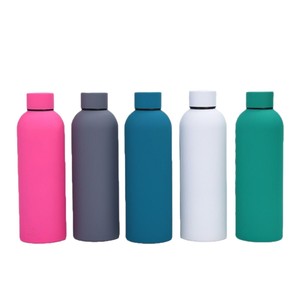 ขวดน้ำสแตนเลสสุญญากาศสีพื้นแบบขายส่งสำหรับใช้กีฬาแบบพกพา - Product Image 5