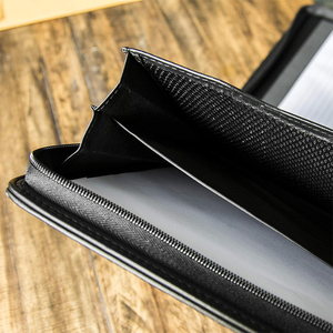 Tùy chỉnh 9 túi thẻ ảnh sưu tập Album siêu âm ràng buộc dây kéo bên tải PU da Bìa trình bày mục đích đặc biệt - Product Image 3