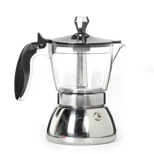 क्लासिक इतालवी शैली एस्प्रेसो कप Moka पॉट बनाता स्वादिष्ट कॉफी आसान संचालित करने के लिए त्वरित सफाई पॉट