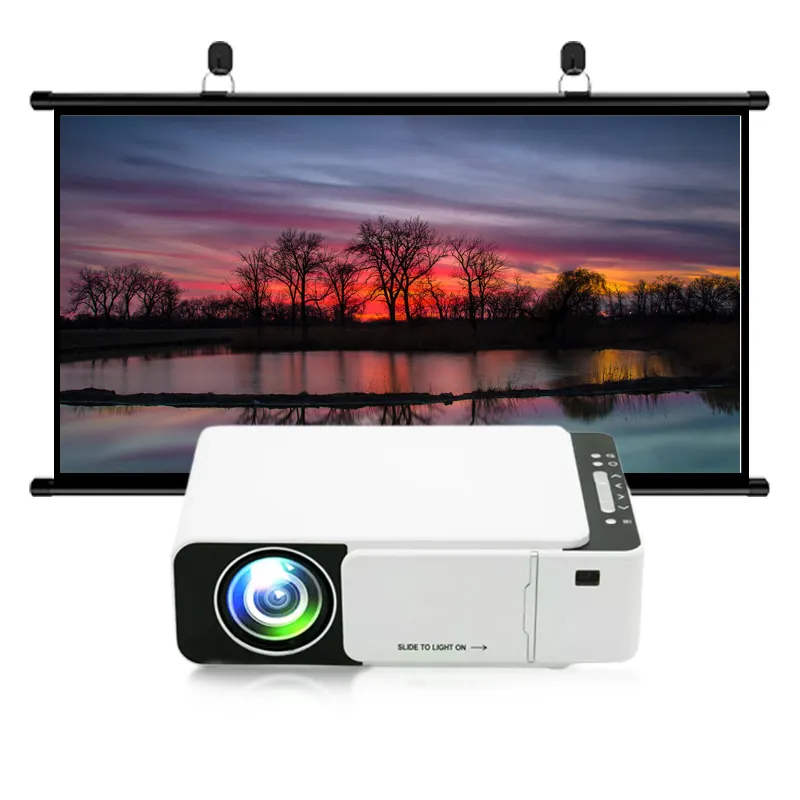 Excel Digital Smart Projector with High Brightness Upgraded LED Lighting Mulit Screen HD LED projector T5