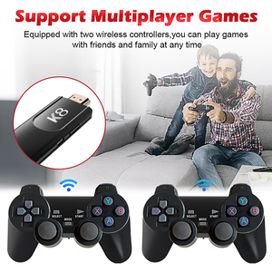 Nouvelle console de jeux vidéo rétro 3D K8, lecteur de jeux, <span class=keywords><strong>64</strong></span> Go, 40 000 jeux, contrôleurs sans fil 2,4 G, Gamebox TV et 2 contrôleurs - Product Image 2