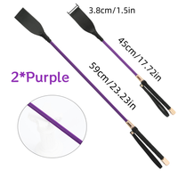 NEZEND 2 pièces 18 pouces Fouets sexy BDSM Fétichisme Fessée Jouet de stimulation Flogger Fouet en cuir pour bondage Fouets d'entraînement pour l'équitation