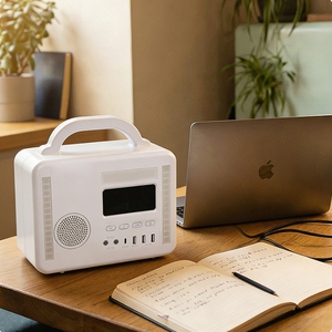 RUNCK 300W Nouvelle conception Prix d'usine Systèmes d'énergie solaire extérieurs Station d'alimentation portable rechargeable avec LED pour le camping - Product Image 5