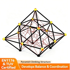 Filet <span class=keywords><strong>d</strong></span>'escalade pyramidal pour enfants, équipement de jeu extérieur, grimpeur omnidirectionnel <span class=keywords><strong>à</strong></span> 360°, corde en acier métallique pour les écoles et les parcs <span class=keywords><strong>d</strong></span>'attractions - Product Image 1