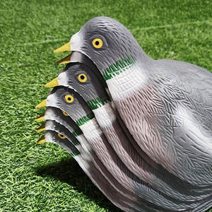 Leurre de chasse réaliste demi-coquille de <span class=keywords><strong>pigeon</strong></span> en plastique léger, moulé par soufflage, avec piquet de sol, accessoires de tir extérieur - Product Image 5