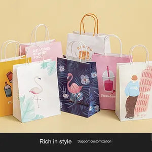 Wholesale Luxury Custom <strong>Printed</strong> Logo Kraft <strong>Paper</strong> <strong>Bag</strong> <strong>Unique</strong> <strong>Design</strong> for Household Products Baking Packaging Zhejiang <strong>Paper</strong> - Product Image 2