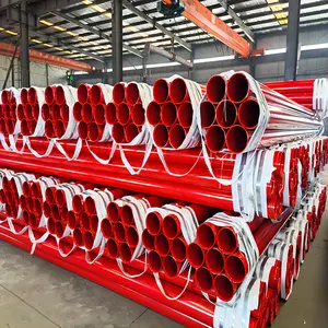 ASTM A795 Sprinkler Fire Protection Erw Carbon Steel Pipes Plastic Coated Steel Pipe For Sprinkler Fire