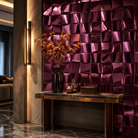 Autocollant mural en métal, mosaïque, décoration murale intérieure, décoration de fond pour magasin de vêtements, KTV, hôtel, panneau mural 3D