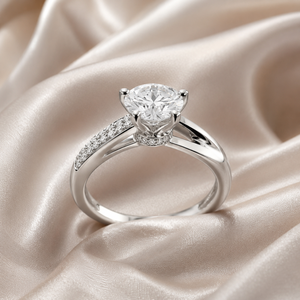 Anello con Design a Quattro Punte a Forma di Bocciolo di Fiore, Stile Fidanzamento per Donne - Product Image 4
