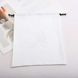 Bolsa con Cordón <span class=keywords><strong>de</strong></span> Algodón Ecológico con Logotipo Personalizado para Ropa, Zapatos y Sombreros <span class=keywords><strong>de</strong></span> Bebé Reutilizables, Bolsa Protectora Perfecta para el Polvo - Product Image 6