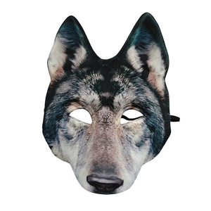 Nouveau Masque de Loup Intégral HLC pour Fête d'<span class=keywords><strong>Halloween</strong></span>, Masque de Loup Amusant pour Défilé du Mardi Gras, Mascarade, Cosplay, Fêtes et Nouveautés - Product Image 2