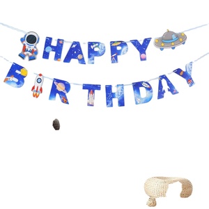 Diskon besar Set kotak balon ulang tahun balon bendera Set bendera bendera permainan puncak pesta ulang tahun anak-anak - Product Image 3