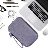 Waterdichte, duurzame, dubbelzijdige mesh reistas voor USB-kabels, oordopjes en flash drives, met op maat gemaakte kleur elektronische organizer.