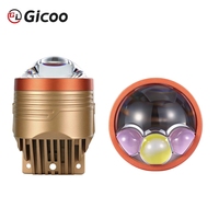 Nouveaux phares antibrouillard bi-LED à projecteur de 3,0 pouces, tricolores, haute puissance 6000K, double laser direct LED, IP67, 12V, 20000LM, 120W