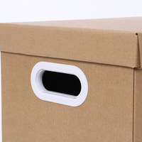 Boîte en papier ondulé personnalisé, 50 pièces, papier dur rigide avec poignée