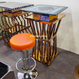 Silla de <span class=keywords><strong>Bar</strong></span> moderna de Color dorado nórdico, taburete de <span class=keywords><strong>Bar</strong></span> alto giratorio de gama alta de diseño de hogar de acero inoxidable - Product Image 3