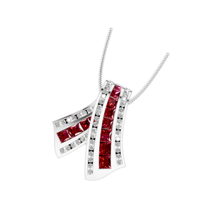 Sóng Thiết Kế Của <span class=keywords><strong>Ruby</strong></span> Quyến Rũ Mặt Dây Chuyền 925 Sterling Bạc Trắng Vàng Công Chúa Cắt Kim Cương Dấu Tuyên Bố Đồ Trang Sức Số Lượng Lớn Mua Bán Buôn - Product Image 5