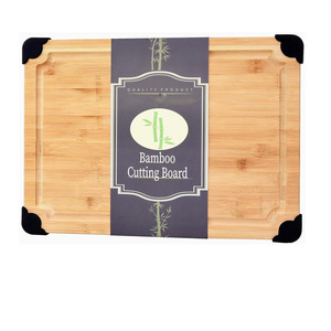 Planche à découper en bambou, épaisseur 2,0 cm, rectangulaire, antibactérienne, pour la cuisine - Product Image 1