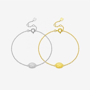 Nuevo S925 Pure Silver Light Luxury Joyería de moda personalizada Retrato de pulsera de <span class=keywords><strong>Santa</strong></span> María para mujer - Product Image 1