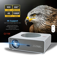 Proyektor LCD Mini Portabel Touyinger Q11W HD 1080P 4K untuk Home Theater Luar Ruangan, Beamer LED Android 12 Smart Movie Cinema