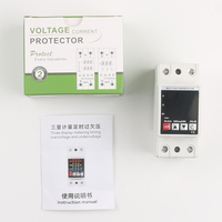 Compteur de tension triphasé à montage sur rail DIN, AC 80-500V, mini ampèremètre modulaire 0-100A, affichage numérique LED, indicateur de fréquence, PC