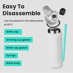 Bouteille d'eau en acier inoxydable à double paroi de 32 oz, 19 oz, 24 oz avec couvercle rabattable et poignée – Vente en gros directe usine - Product Image 5