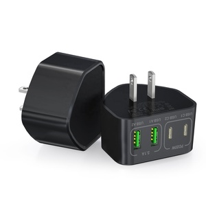 Caricatore da Muro HNT 40W 4 Porte PD + QC USB <span class=keywords><strong>C</strong></span> con Spina <span class=keywords><strong>US</strong></span>/EU, Adattatore di Alimentazione Multiporta Tipo <span class=keywords><strong>C</strong></span> per Ricarica Rapida di Apple iPhone e Samsung - Product Image 3