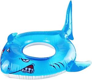 Shark <b>Shaped</b> Inflatable PVC Swimming Ring Eco-Friendly and Safety Feature Foldable and Portable Pool <b>Toy</b> for Kids - Product Image 1