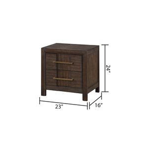 DB Modern Style 2-<b>Drawer</b> Nightstand Solid <b>Walnut</b> Wood Luxury Antique Design for Bedroom Home Furniture for Apartments - Product Image 5