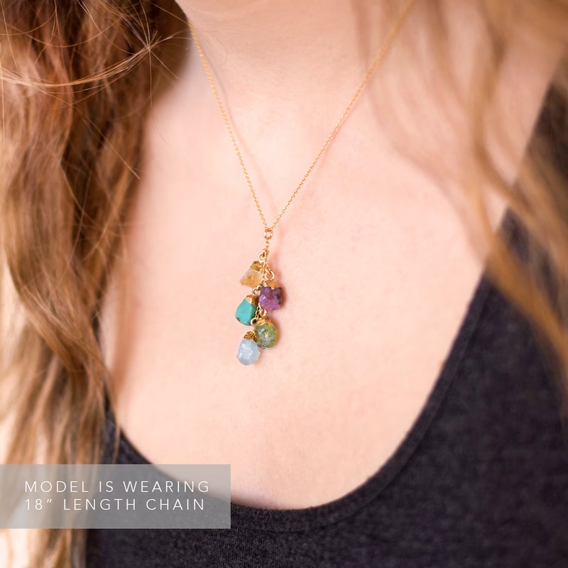 Fashion Crystal Pendant Necklace Custom Birthstone