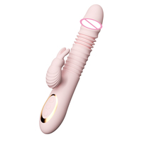 Original Magnetisch Aufladbarer Wasserdichter Doppelohr-Vibrator aus Weichem Silikon G-Punkt Sexspielzeug Rabbit-Vibrator für Frauen