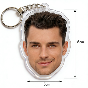 Portachiavi in Acrilico Personalizzato a Doppia Faccia con Foto, Portachiavi Personalizzabile con Anello Divisibile per Inserimento Foto 3,5cm X 5,0cm - Product Image 4