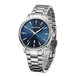 Montre-bracelet à quartz élégante et intemporelle pour homme, avec bracelet en acier inoxydable et aiguilles lumineuses, pour un usage quotidien et étanche - Product Image 6