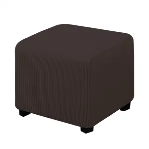 Ido căng Ottoman Bìa gấp lưu trữ phân đồ nội thất bảo vệ hình chữ nhật slipcover với đàn hồi dưới nhung Ottoman Bìa