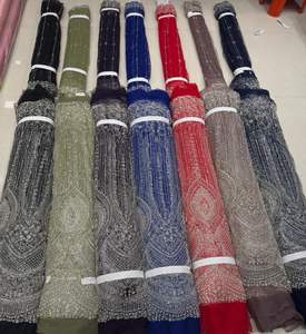 ผ้าตาข่ายลูกปัดหรูหราทันสมัยสำหรับแบรนด์ sarees lehengas และ gowns วัสดุตาข่ายลูกปัดนุ่มหรูหราสำหรับ2025สวมใส่แฟชั่น - Product Image 3