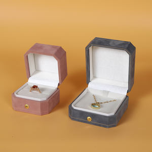 Boîte à bijoux en velours <span class=keywords><strong>de</strong></span> forme octogonale, boîte d'emballage <span class=keywords><strong>de</strong></span> bijoux <span class=keywords><strong>de</strong></span> luxe avec logo personnalisé SIFOO, ensemble <span class=keywords><strong>de</strong></span> boucles d'oreilles, collier, bague, bracelet - Product Image 6