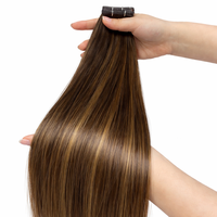 Extensions Genius Weft Cheveux Humains Cheveux Birmans Bruts Lisses Bone Straight Double Drawn