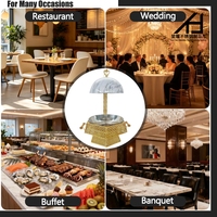 Nouveau design de chauffe-plats de luxe en acier inoxydable 8L pour buffet, avec couvercle suspendu, pour mariages et réceptions