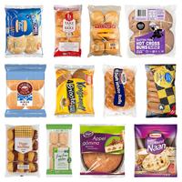 Machine d'emballage automatique numérique à scellage sur 4 côtés et scellage arrière pour le remplissage et l'emballage de pain, rouleaux d'œufs, croissants, gaufres, hamburgers