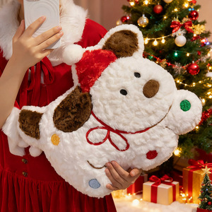 Cuscino Decorativo Natalizio a Forma di Albero di Natale e Omino di Pan di Zenzero, in Peluche Corto e Cotone PP, per Divano e Finestra, Ideale per Bambine - Product Image 4