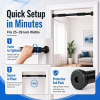 Barre de traction horizontale portable et réglable de 70 à 160 cm pour la maison, antidérapante, pour cadre de porte intérieur, équipement de sport pour l'entraînement
