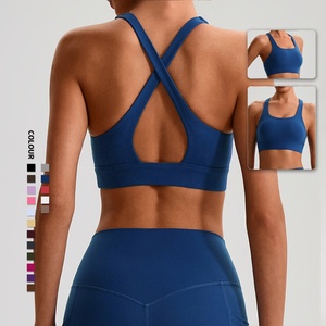 SHINBENE Soutien-gorge de <span class=keywords><strong>sport</strong></span> pour <span class=keywords><strong>femme</strong></span>, dos croisé, idéal pour la gym, le fitness et le yoga - Product Image 1