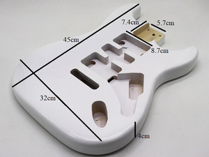 Personnalisé Tilleul fini Blanc Brillant ST Guitare Corps Baril Personnalisé ST <span class=keywords><strong>Strat</strong></span> corps de Guitare pour le BRICOLAGE guitare Électrique L'assemblée - Product Image 6
