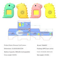 Machine à cartes dinosaure rechargeable avec musique/vocalisation, jeux parent-enfant pour l'apprentissage de l'anglais et l'éducation précoce