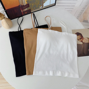 Gilet con imbracatura in tinta unita alla moda EasyCore con cuscinetto fisso da ragazza in stile coreano può indossare da esterno canottiere reggiseno - Product Image 3