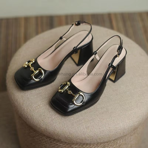 Women's High Heel Dress Pumps New Design Square Head Formal Office Occupation Commuting Grace <b>Block</b> Chunky Heel Box Packing - Product Image 3